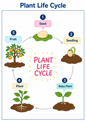 Printable Plant Life Cycle Diagram | Grade 3 Science
