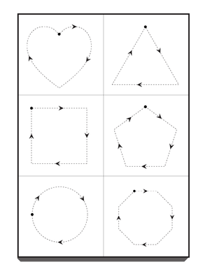 Trace Shapes: Early Childhood Skills Worksheet