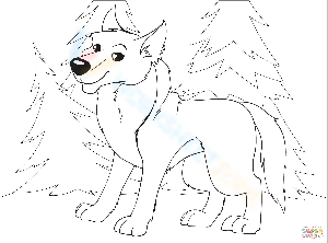 Wolf Illustration: Wildlife Art Worksheet
