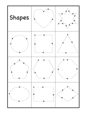 Shapes Tracing: Learn Shapes Worksheet