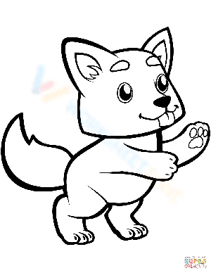 Cute Baby Wolf: Art and Nature Worksheet
