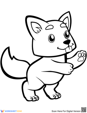 Cute Baby Wolf: Art and Nature Worksheet
