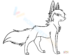 Stylish Wolf: Modern Art Worksheet