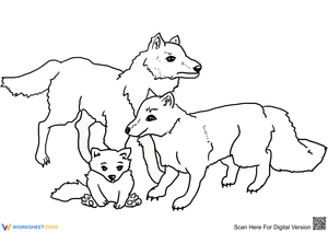 Wolves Family: Wildlife Education Worksheet