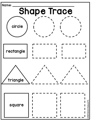 Shape Trace: Improve Skills Worksheet