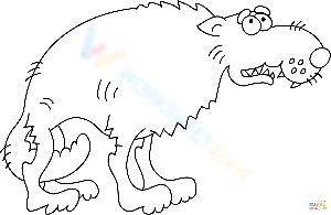 Funny Arctic Wolf: Art and Wildlife Worksheet