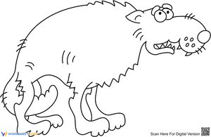 Funny Arctic Wolf: Art and Wildlife Worksheet