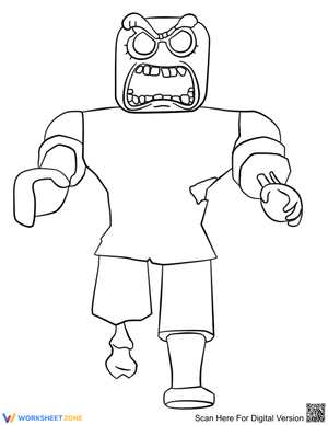 Roblox Zombie Coloring Page