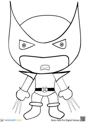 Cartoon Wolverine Coloring Page