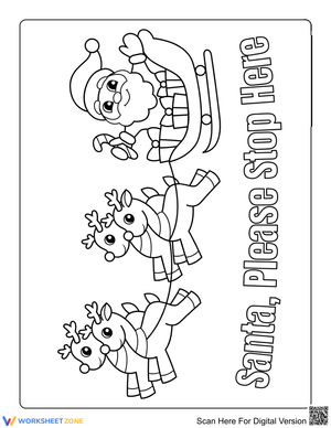 Santa Please Stop Here Coloring Page