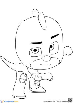 Gekko PJ Masks Coloring Page