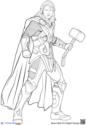 Avengers Thor Coloring Page