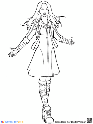 Avengers Scarlet Witch Coloring Page