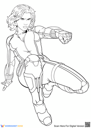 Avengers Black Widow Coloring Page