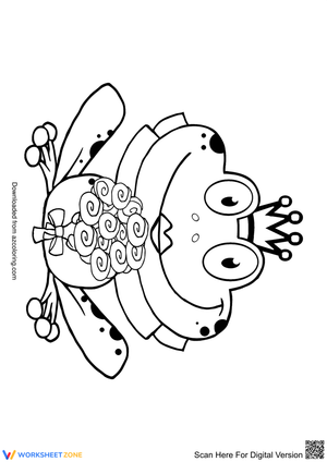 Cartoon Bull Frog Coloring Page