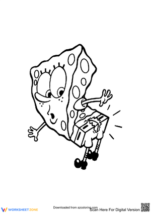 Funny Cheese Coloring Page