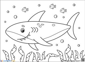 Fun Shark Coloring Page