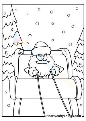 Santa Grinch Coloring Page
