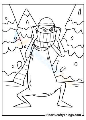 Stylish Grinch Coloring Page