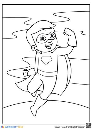 Superhero Coloring Page