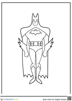 Smiling Batman: A Fun Coloring Page for Kids