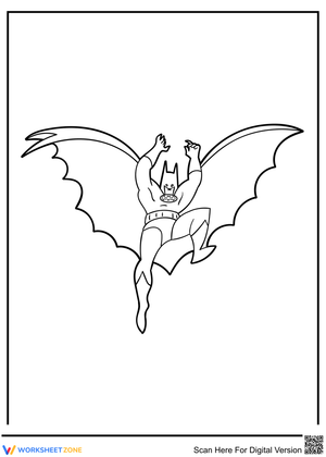 Dramatic Batman Pose: Exciting Coloring Page
