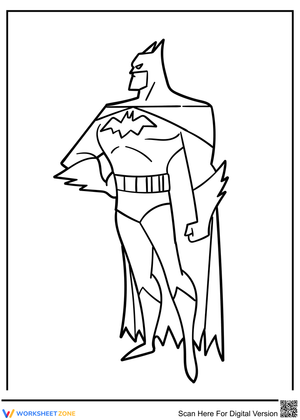 Quiet Batman: Relaxing Coloring Page for Kids