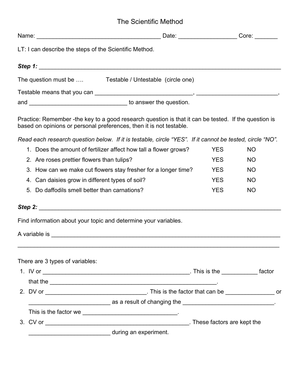 The Scientific Method: A Step-by-Step Guide