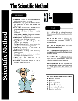 Scientific Method: Worksheet for Science Students