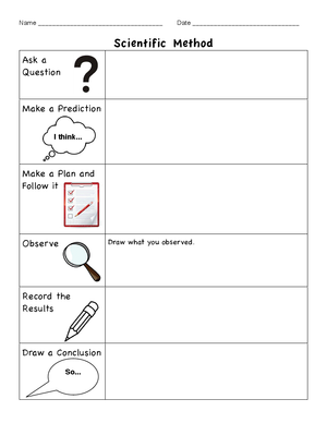 Fill in the Scientific Method: Worksheet Activity