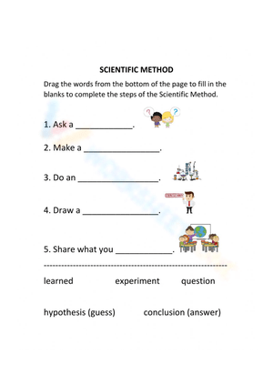 Exploring Scientific Methods: A Worksheet
