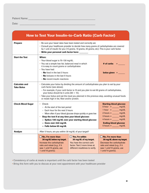Testing Insulin to Carb Ratio: A Guide