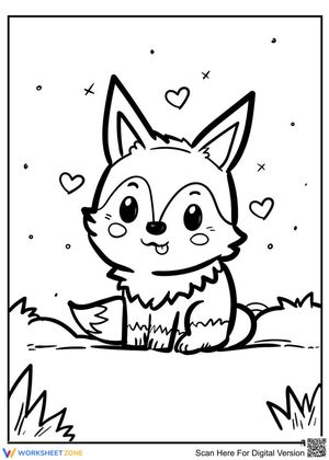 Lovely Fox: A Creative Coloring Activity
