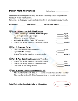 Insulin Math: Practice Problems for Healthcare