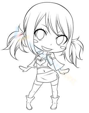 Chibi Lucy Heartfilia Anime Worksheet