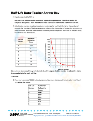 Half-Life Data Worksheet: Understand Decay Rates