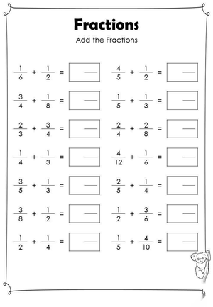 Add Fractions with Different Denominators