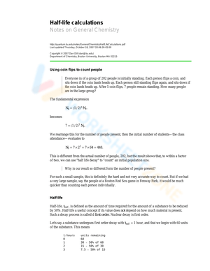 Half-Life Calculations Worksheet: Practice Problems
