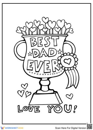 Best Dad Ever Worksheet: Father's Day Activity