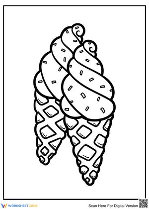 Sprinkle Ice Cream Worksheet: Coloring Activity