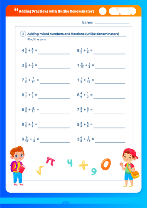 Adding Fractions with Unlike Denominators