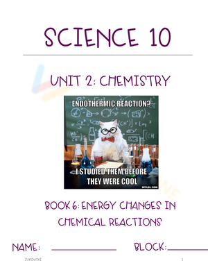 Endothermic and Exothermic Worksheet 2: Chemistry