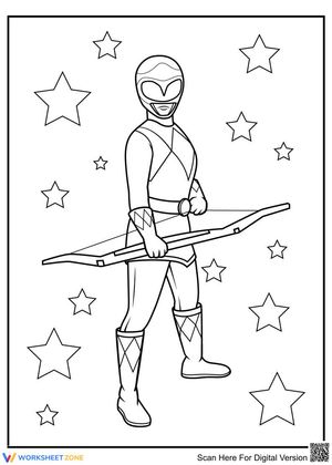 Pink Ranger Worksheet: Fun Coloring Time!
