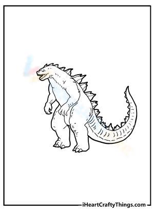 Godzilla Coloring Sheet: Printable Fun