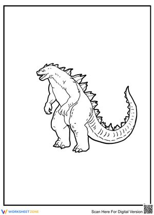 Godzilla Coloring Sheet: Printable Fun