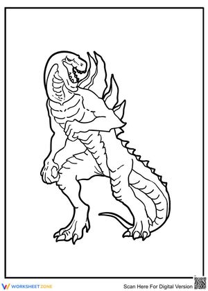 Slender Godzilla Coloring Page