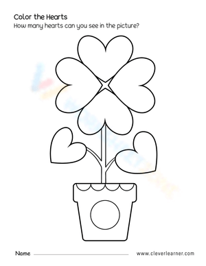 Color the Hearts Worksheet