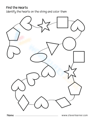 Find the Hearts Worksheet