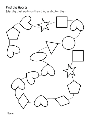 Find the Hearts Worksheet