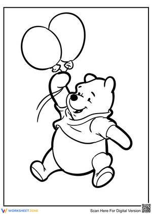 Winnie The Pooh with baloon